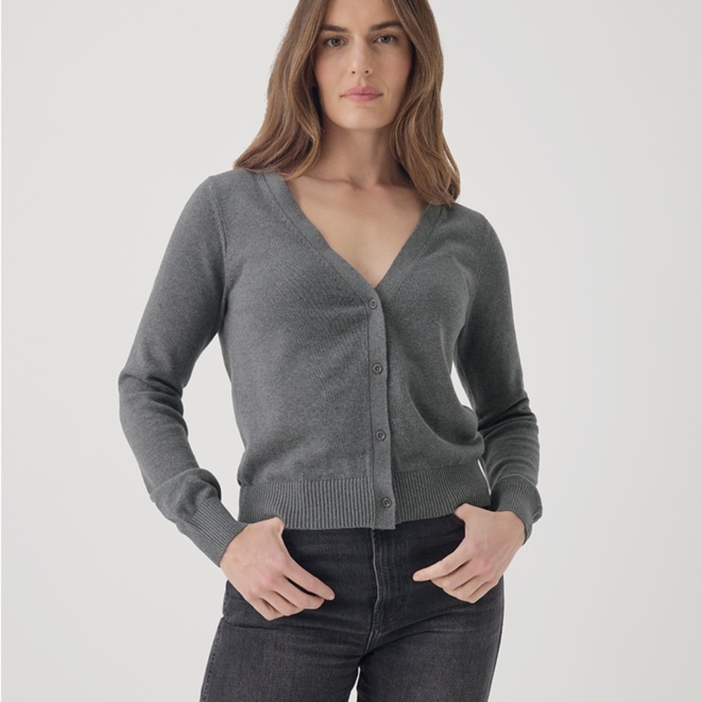 PACT Women's Organic Cotton Medium Grey Heather Classic Fine Knit